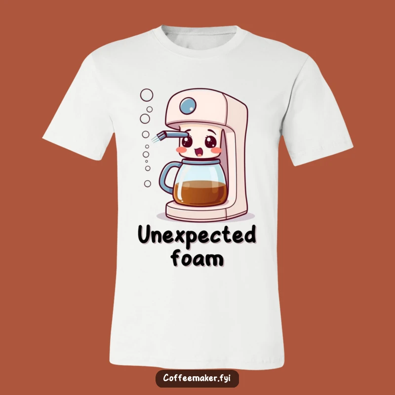 Funny Surprised Coffee Maker T-Shirt - Embrace the Unexpected Brew