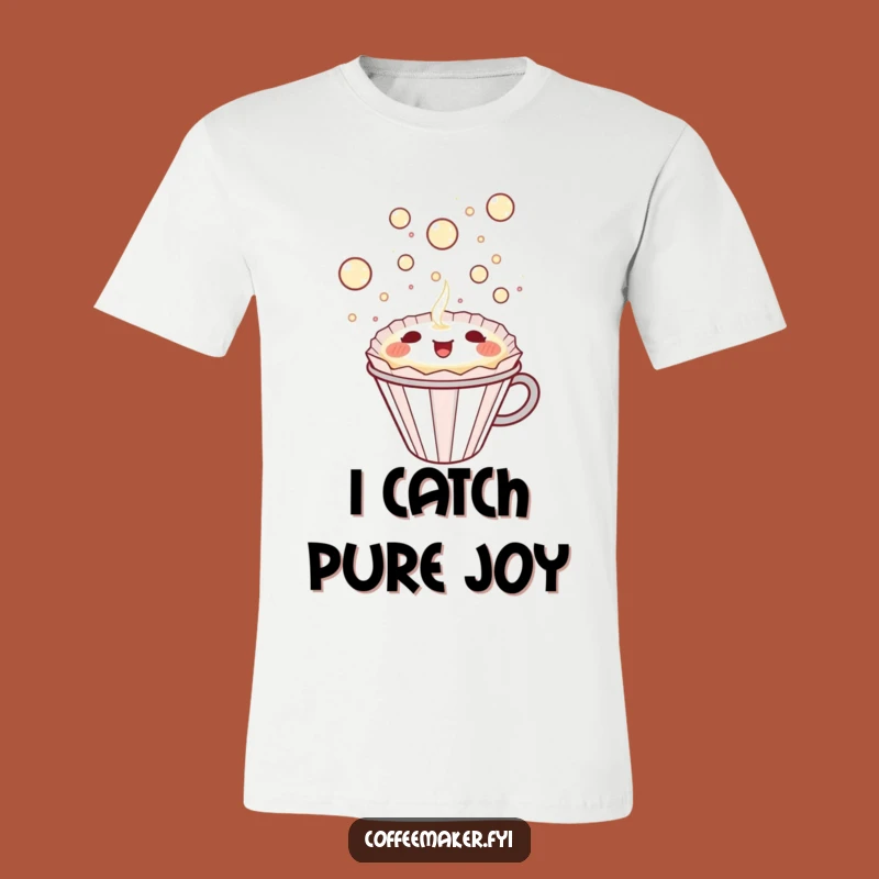 Funny Kawaii Coffee Filter T-Shirt - Bubbly Delight Catching Tee