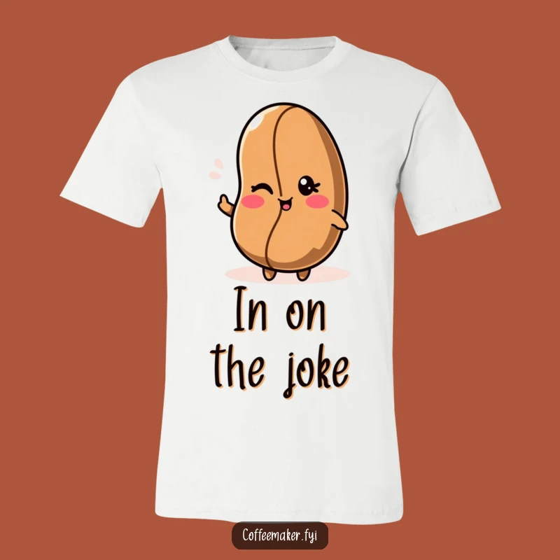 Funny Kawaii Coffee Bean T-Shirt with a Wink - Great Gift!