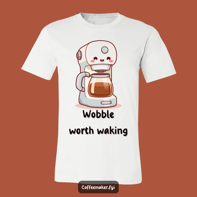 Funny Coffee Maker Wobble T-Shirt: Wear Your Morning Joy!