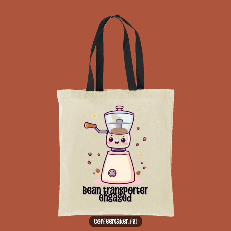 Funny Kawaii Coffee Grinder Tote Bag: A Stylish Carry-All Gift