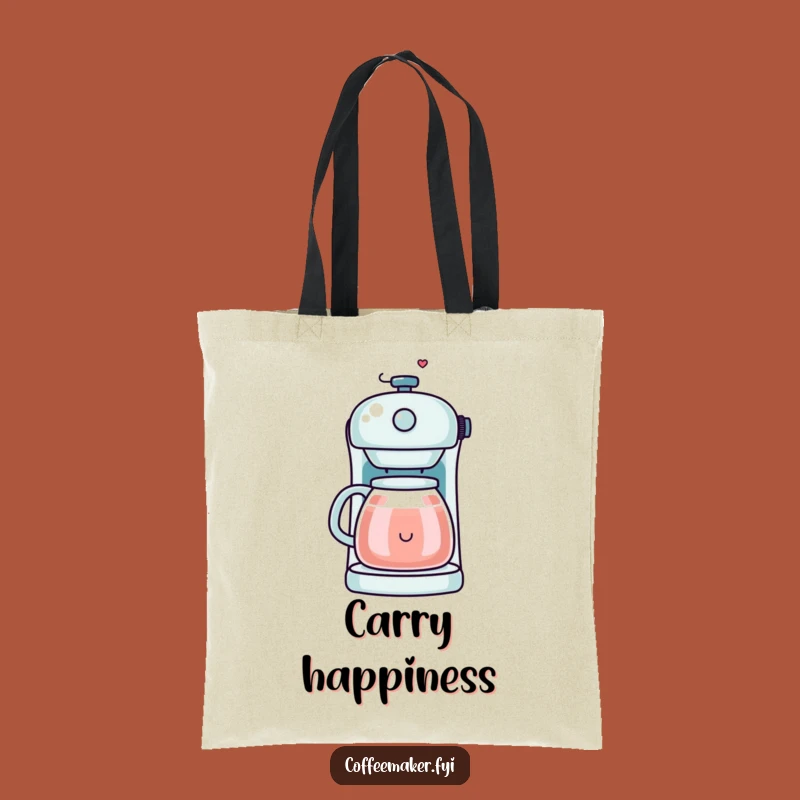 Funny Kawaii Coffee Maker Tote Bag - Carry Happy Steam, Stylish Gift