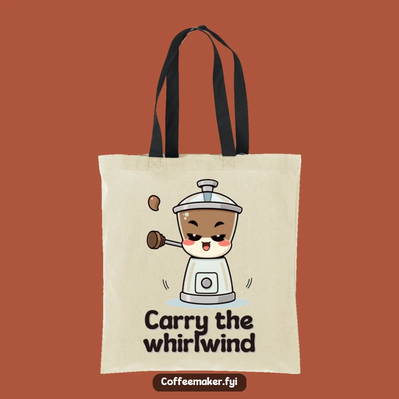 Funny Coffee Grinder Tote Bag - Mischievous Aroma Carry-All Gift
