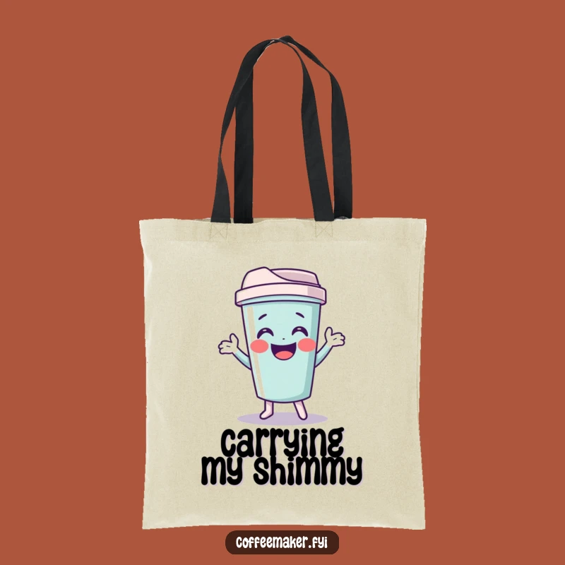 Funny Travel Mug Tote Bag: Giggling Shimmy Carry-All for Adventures