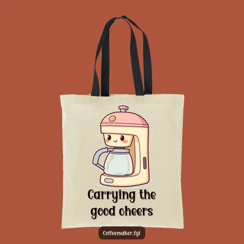 Funny Cheering Coffee Maker Tote Bag: Spout High, Fun Carry!