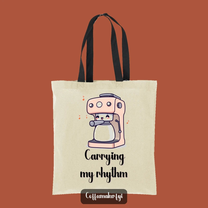 Funny Coffee Maker Conductor Tote Bag: Carry Your Brew and Beats in Style!
