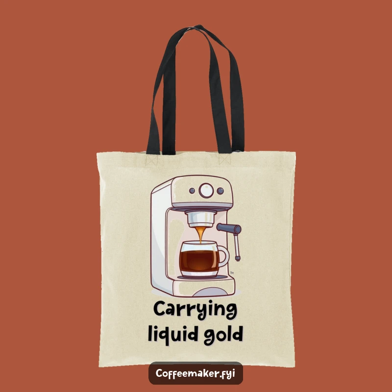 Funny Coffee Maker Tote Bag: Perfect Brew Dispensing, Kitchen Carry