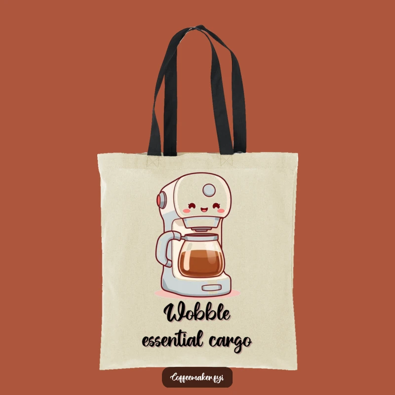 Funny Coffee Maker Wobble Tote Bag: Carry Your Brew-tiful Day!