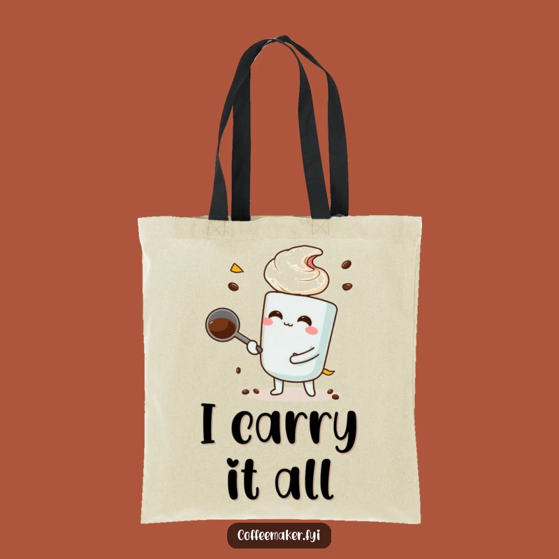 Funny Coffee Scoop Tote Bag: Carry Your Big Scoop Everywhere