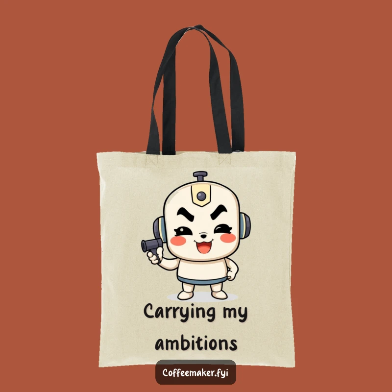 Funny Determined French Press Tote Bag - Carry Your Ambition Gift