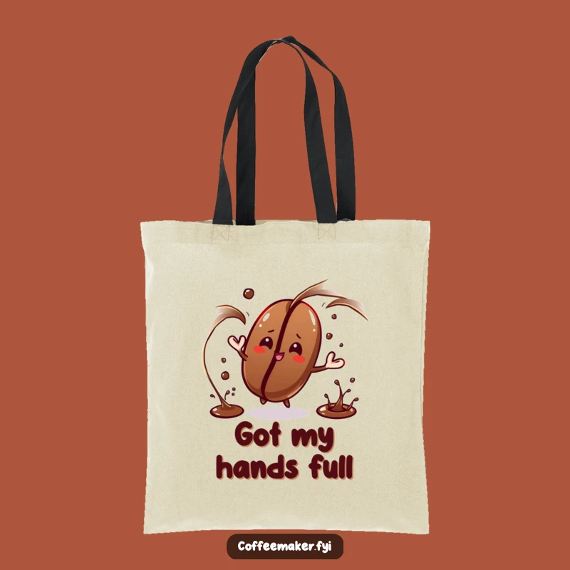 Funny Juggling Coffee Bean Tote Bag: Carry Your Talents with Style