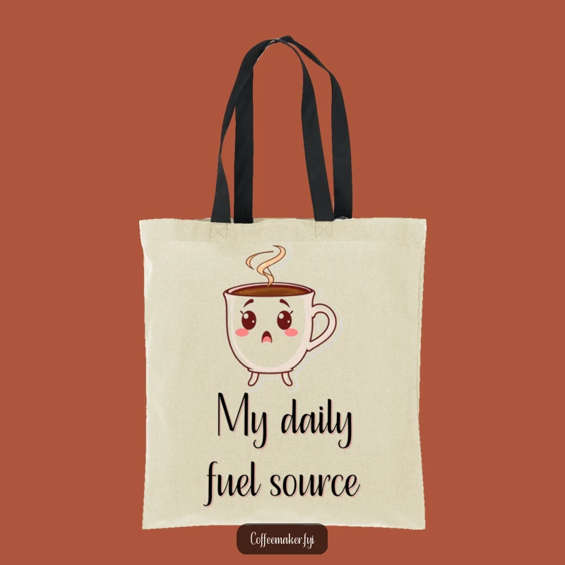 Funny Surprised Coffee Cup Tote Bag: Carry Your Laughs in Style
