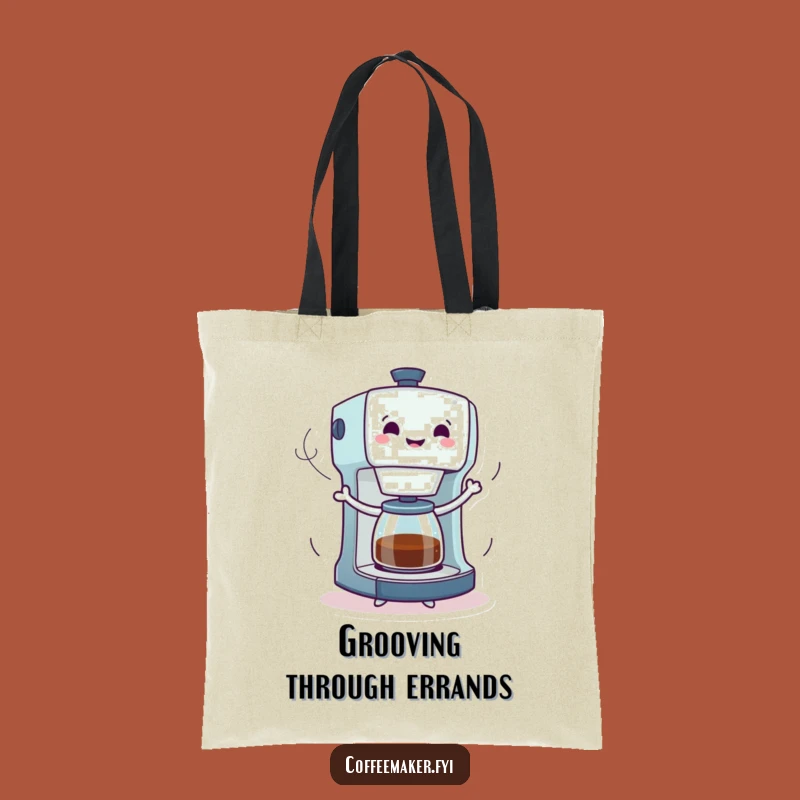 Funny Dancing Coffee Maker Tote Bag: Carry Your Style with Humorous Energy!