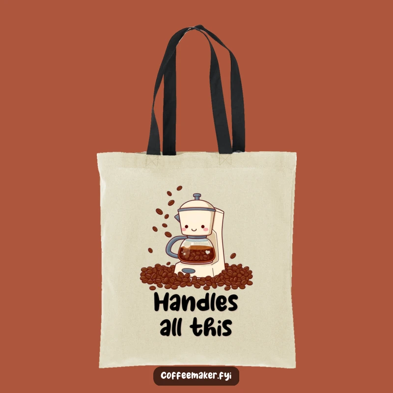 Funny Coffee Maker Tote Bag - Hilarious Bean Juggling Accessory, Great Humorous Gift