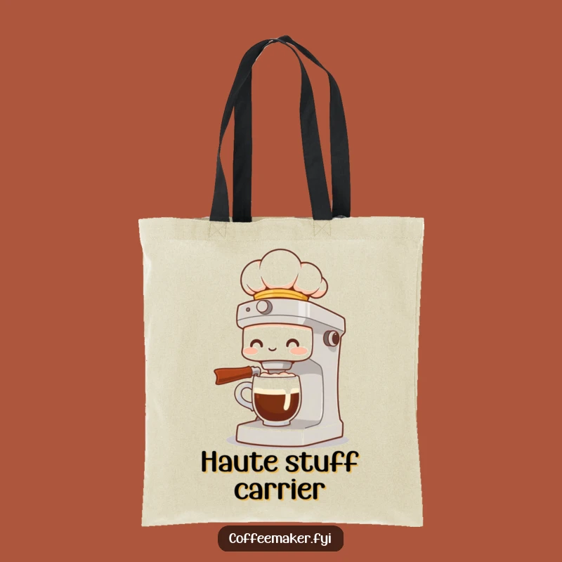 Funny Chef Coffee Maker Tote Bag: Carry Your Culinary Creations in Style!