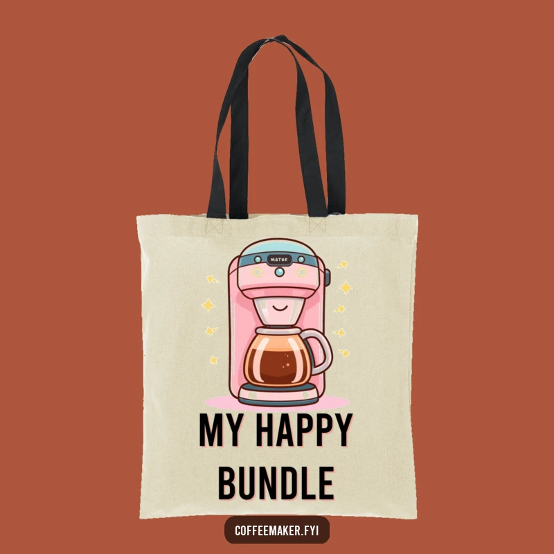 Funny Kawaii Coffee Maker Tote Bag - Carry Your Buzz!