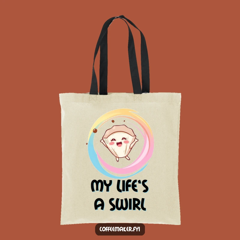 Funny Coffee Filter Tote Bag: Carry Your Joyful Swirl