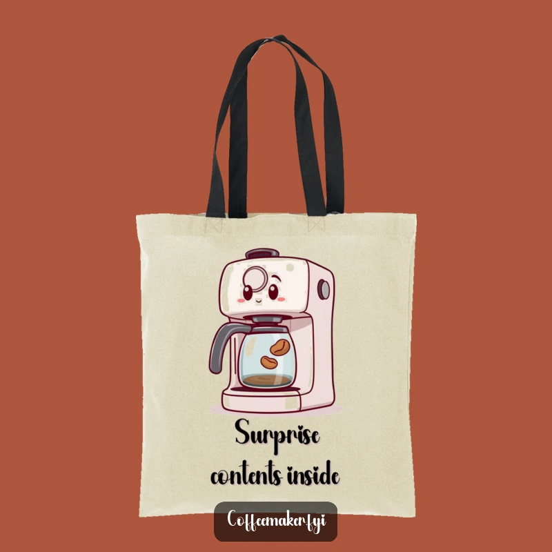 Funny Coffee Maker Tote Bag: Jumping Bean Surprise, Everyday Carry